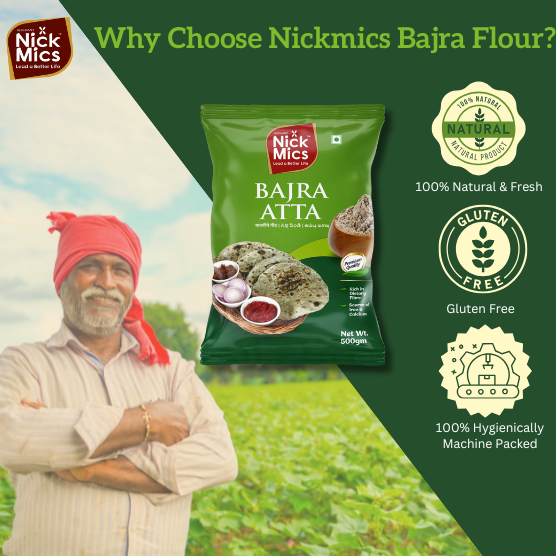 Bajra Atta 500gms (Pearl Millet Flour)