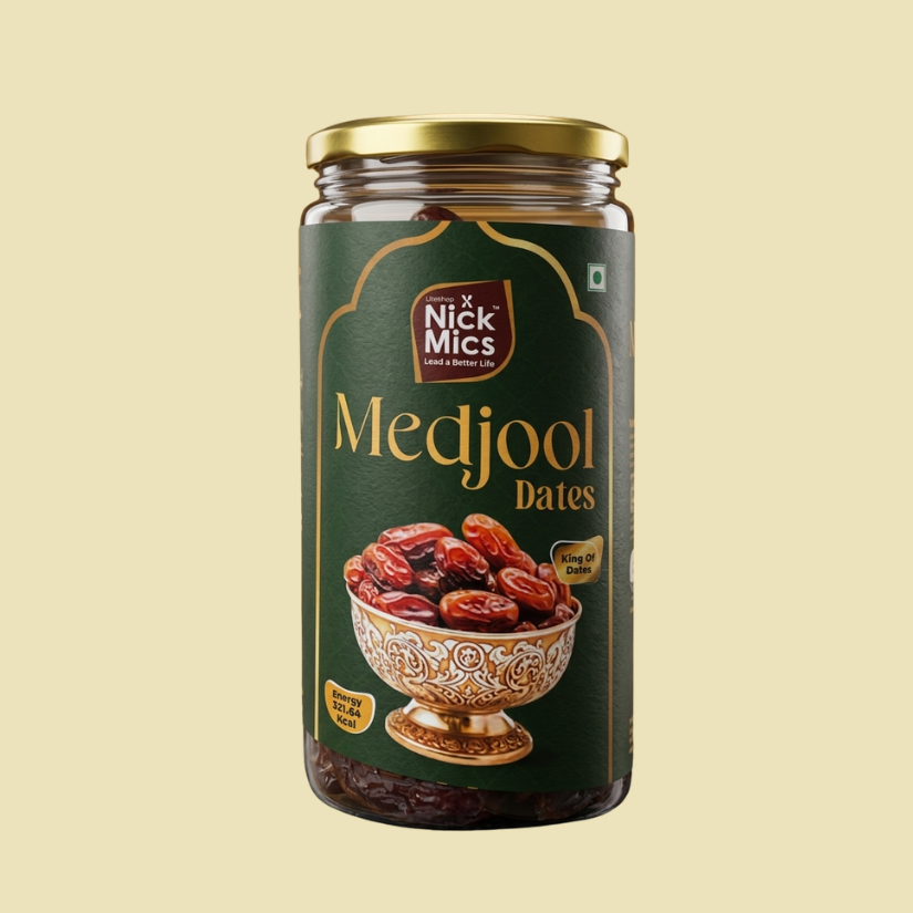 Premium Medjool Dates 450gms - Soft, Sweet & Naturally Delicious | Nickmics