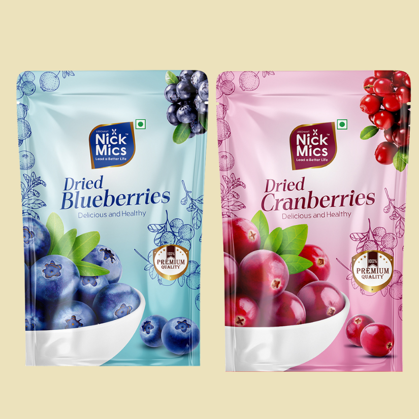All-Things-Berry Duo- Dried Blueberries + Cranberries(200g+200g)